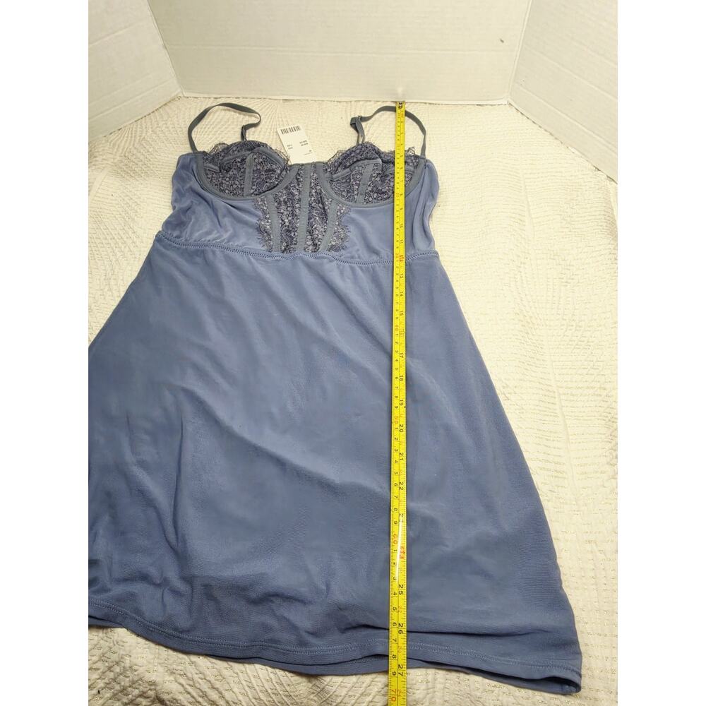 New Urban Outfitters Brenna Bustier Mini Dress in Periwinkle Blue Babydoll Sexy - Picture 12 of 13